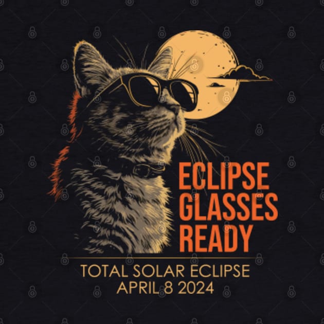 Cat Solar Eclipse Watcher, Umbraphile Eclipse Party Art by GreenCraft